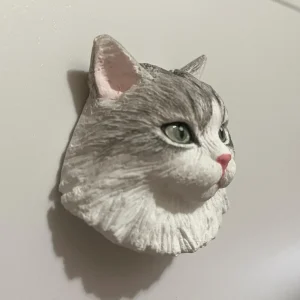 Pet Custom Handmade Plaster Gypsum Portrait Magnet Cat Dog Rabbit 3D