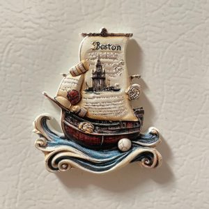 Boston Book Fridge Magnet 3D