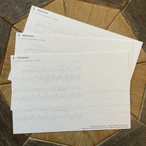 Seattle Night Skyline Postcard Wall Art Watercolor - Nocturne