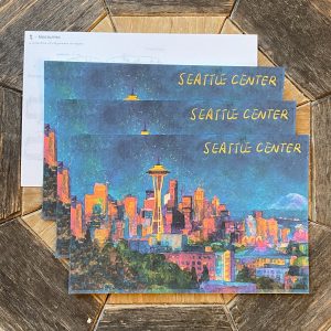 Boston Street Postcard Wall Art Watercolor